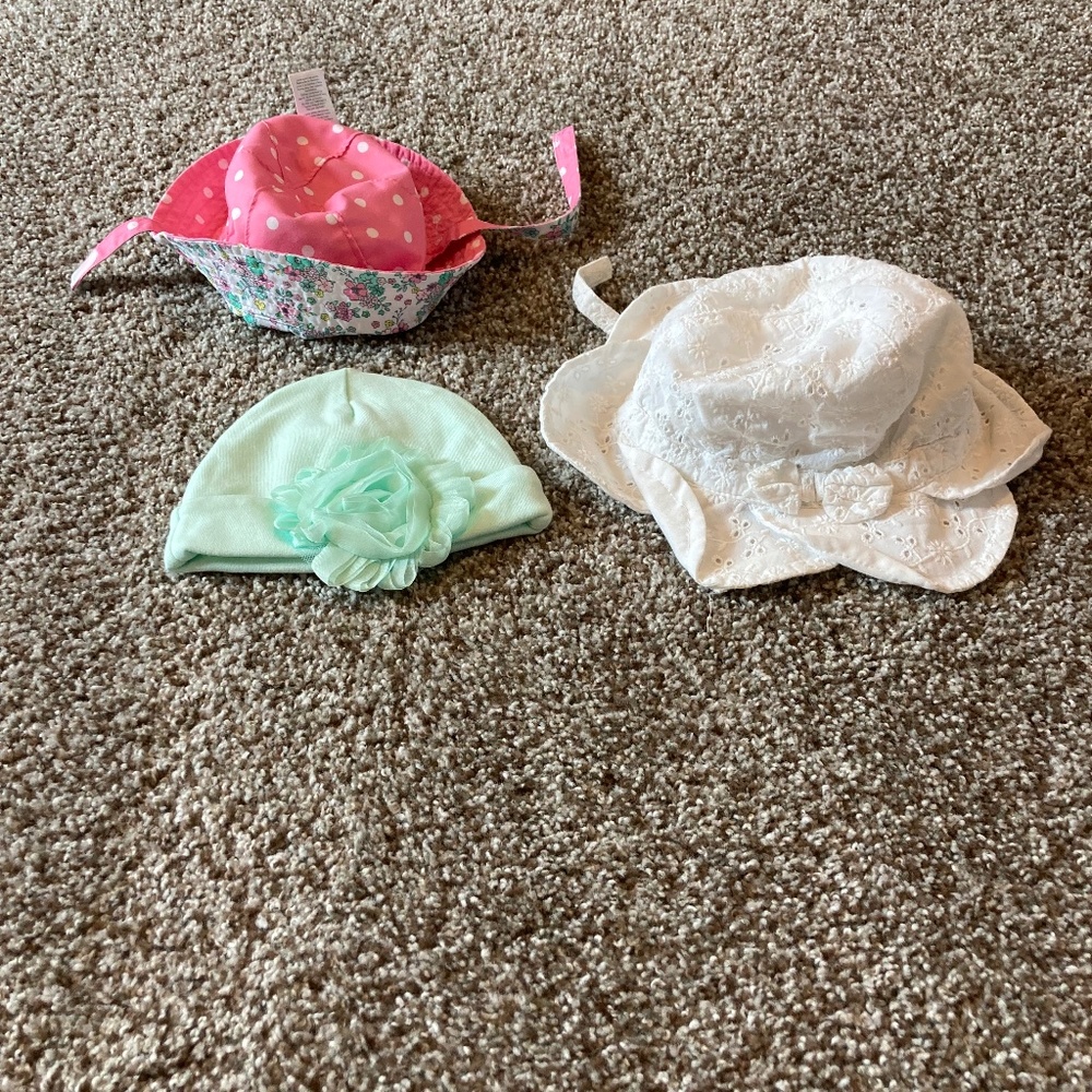Baby girls summer hat bundle